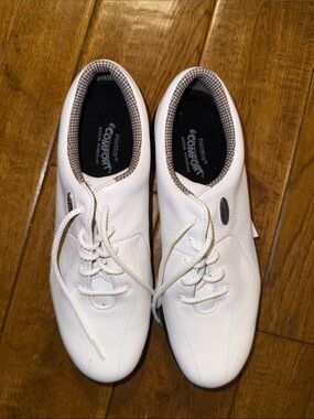 FootJoy White Leather Lace-Up Golf Sneakers